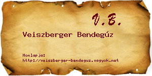 Veiszberger Bendegúz névjegykártya