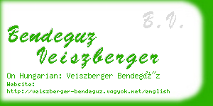 bendeguz veiszberger business card